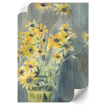 Kunstdruck poster Vase mit Rudbeckien