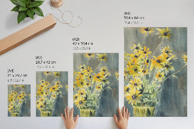 Kunstdruck poster Vase mit Rudbeckien