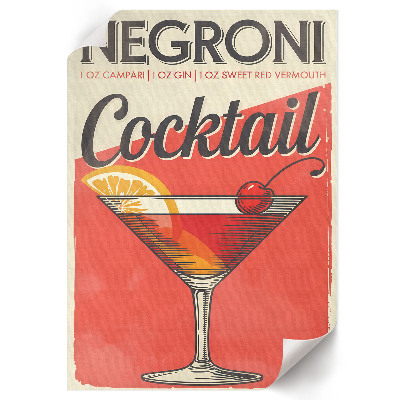 Poster auf leinwand Negroni-Cocktail