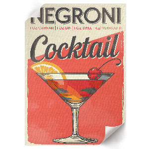 Poster auf leinwand Negroni-Cocktail