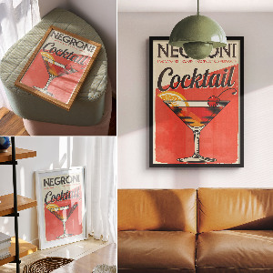 Poster auf leinwand Negroni-Cocktail