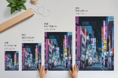 Wand poster Eine Straße in Japan