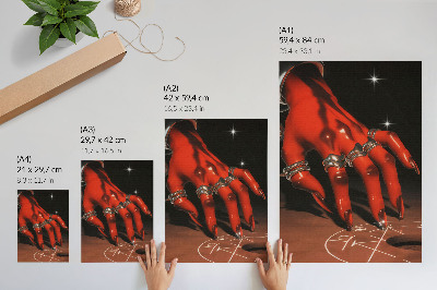 Kunstdruck poster Teufelshand
