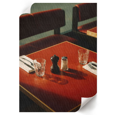Kunstdruck leinwand Ein Tisch in einem Restaurant