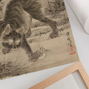 Bilder poster Katze fängt einen Frosch