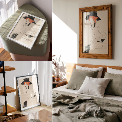 Kunstdruck poster Portrait einer Frau II