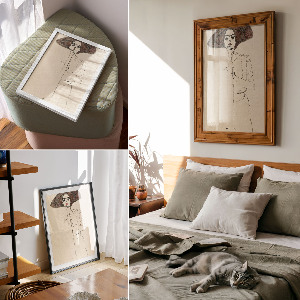 Retro plagát Portrét ženy