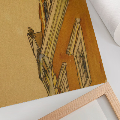 Poster kunstdruck Haus in Krumau
