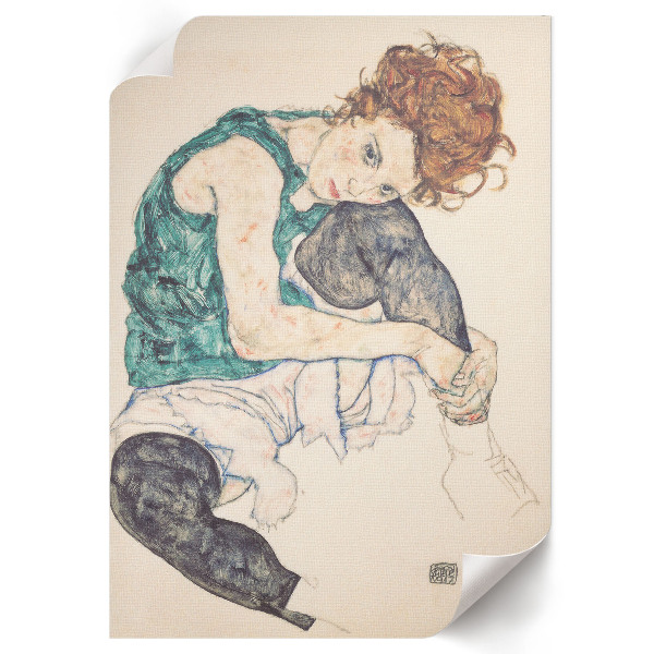 Wand poster Sitzende Frau