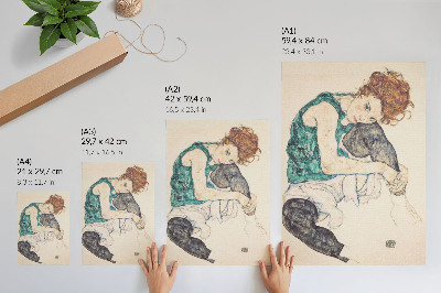 Wand poster Sitzende Frau