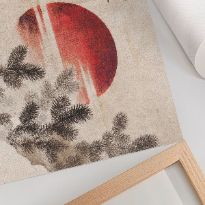 Plakat Vögel und der Sonnenuntergang