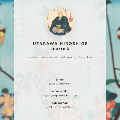 Poster mit Motiven von Vögeln und Blumen