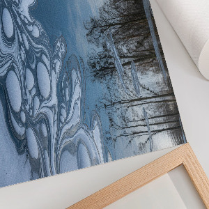 Poster mit Druck des Motivs „Eisabstraktion“