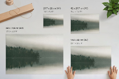 Poster mit Waldnebel-Motiv