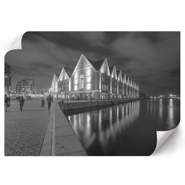Wandposter mit Motiv einer Stadt bei Nacht