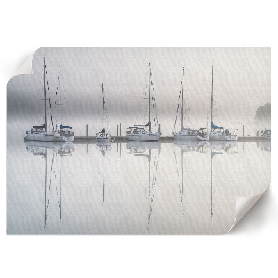 Plakat mit Motiv von Yachten auf dem Wasser