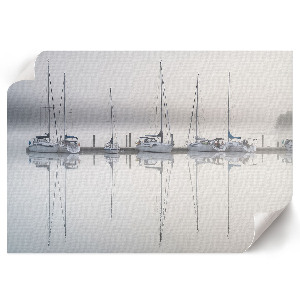 Plakat mit Motiv von Yachten auf dem Wasser