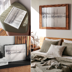 Plakat Yachten auf dem Wasser