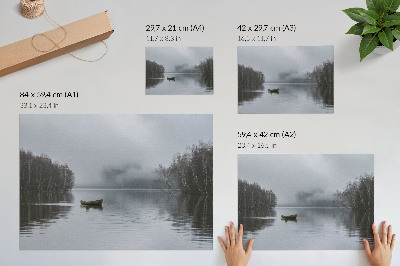 Wandposter mit verträumter Landschaft