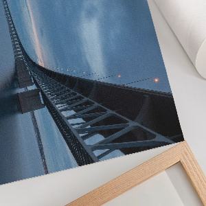 Poster mit Motiv einer Brücke in den Wolken