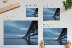 Poster mit Motiv einer Brücke in den Wolken