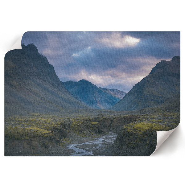Plakat mit Berglandschaft