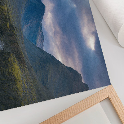 Plakat mit Berglandschaft