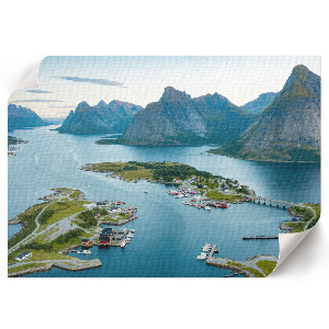 Wandposter mit Berglandschaft