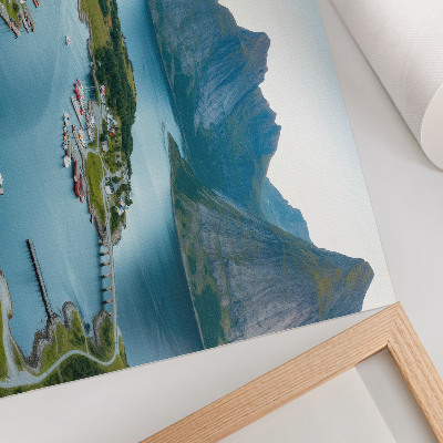 Wandposter mit Berglandschaft