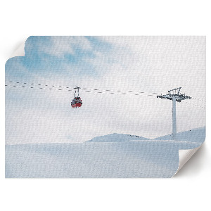 Poster mit Druck einer Winterlandschaft
