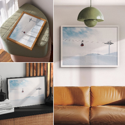 Poster mit Druck einer Winterlandschaft
