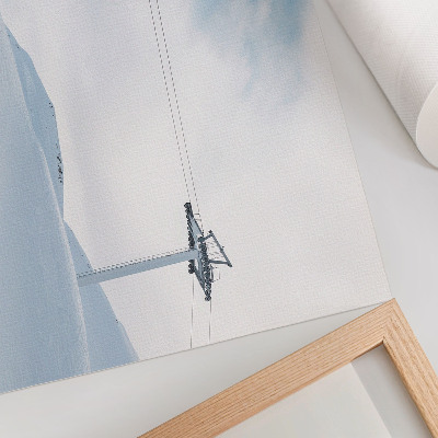 Poster mit Druck einer Winterlandschaft