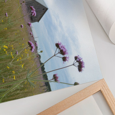 Plakat mit ländlicher Landschaft