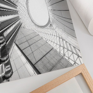 Poster mit futuristischer Architektur