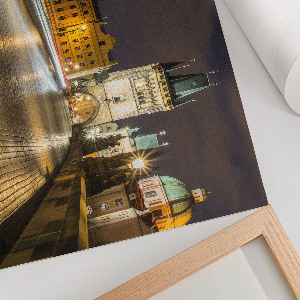 Plakat mit Nachtpanorama