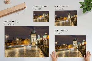 Plakat mit Nachtpanorama