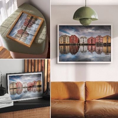 Wandposter mit Motiv 'Städtische Spiegelung'