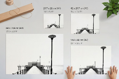 Wandposter „Monochromatische Ruhe“