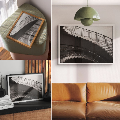 Poster mit Druckmotiv einer Wendeltreppe