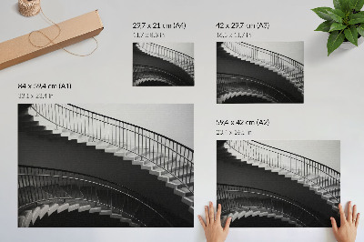 Poster mit Druckmotiv einer Wendeltreppe