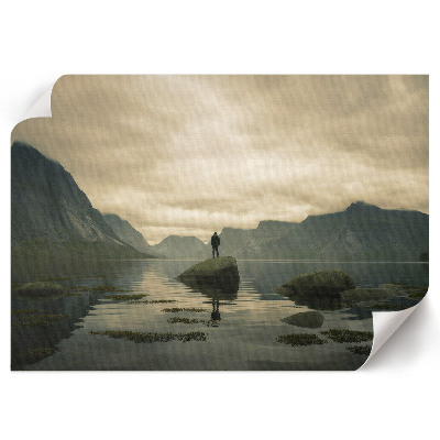Plakat mit Berglandschaft