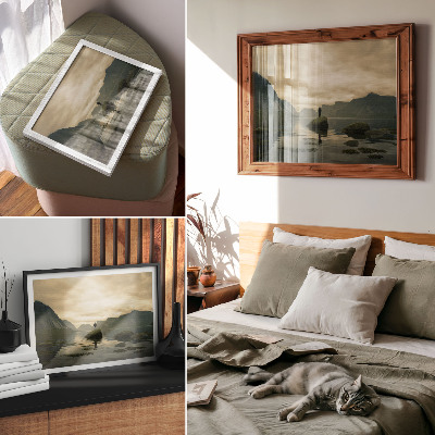 Plakat mit Berglandschaft