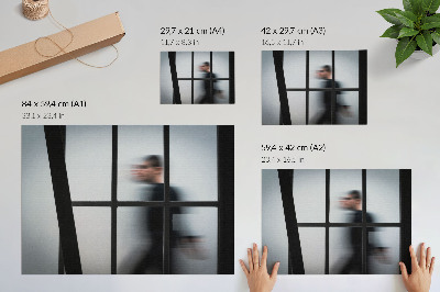 Poster mit dynamischer Silhouette