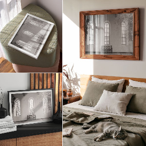 Plakat mit geometrischem Design