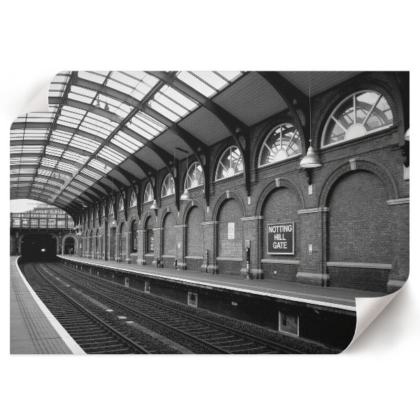 Poster mit Motiv eines klassischen Bahnhofs