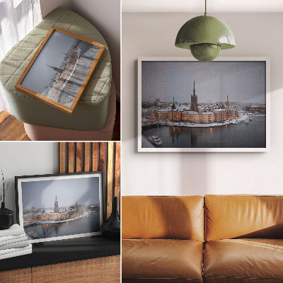 Plakat mit Winterpanorama