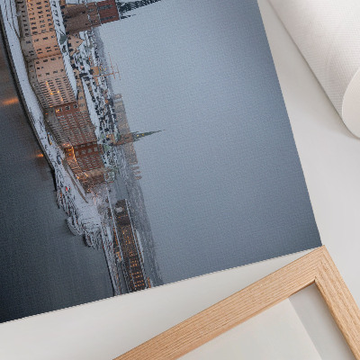 Plakat mit Winterpanorama
