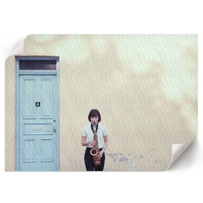 Poster mit Motiv eines Saxophonisten