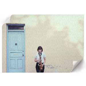 Poster mit Motiv eines Saxophonisten