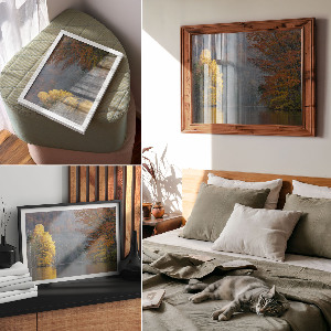 Poster druck Herbstlandschaft